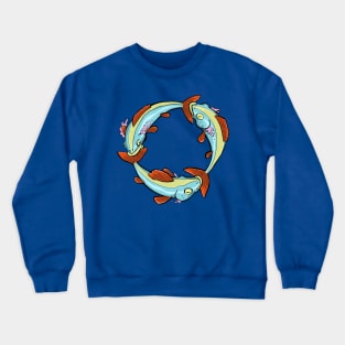 Three fishes in circle Crewneck Sweatshirt